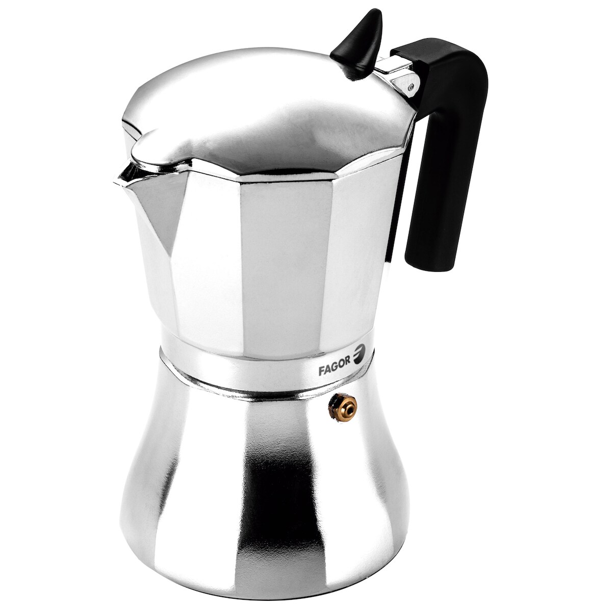 FAGOR Cupy Italienische Induktionskaffeemaschine 6 Tassen Kaffee, Aluminium, Alle Herdarten, Vitrokeramik-Kochfeld, Gas Silber Image