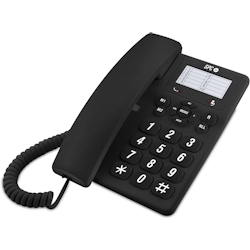 SPC Original - Festnetztelefon für den Tisch oder die Wand, große Tasten, 3 Direktspeicher, extra laute Klingellautstärke - Schwarz Image