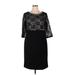 Jessica Howard Casual Dress: Black Dresses - Women's Size 14 Plus