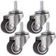 Houhence - 4 Pcs Roue pivotante, roulettes pour meubles à tige 25mm en M6 × 15, roulettes