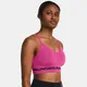 Women's Under Armour Seamless Low Long Heather Sports Bra Astro Pink / Black M