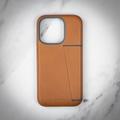 Bellroy iPhone 14 Pro Premium Leather Case with Card Holder - Terracotta - can be Engraved or Personalised