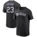 Herren Nike Kris Bryant T-Shirt mit Namen und Nummer der Colorado Rockies in Schwarz