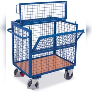 VARIOfit Kastenwagen, Tragl. 500kg, Ladefl. LxB 1000x650mm, 4 Wände, 1 Längswand abklappbar Image