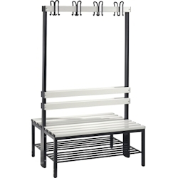 C+P Garderobenbank 8050210S10024 Schuhrost 1650x1000x756mm sgr/lgr Image