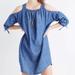 Madewell Dresses | Madewell Denim Mini Dress - Linen Cotton Blend - Denim Blue Xs | Color: Blue | Size: Xs