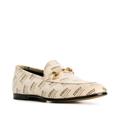 Gucci Shoes | Gucci Stamp Leather Horsebit Loafers Beige Gucci Size 10 | Color: Tan | Size: 10