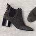 Kate Spade Shoes | Kate Spade Gray Suede Leather Scalloped Trim Chelsea Garden Boots Ankle Booties | Color: Gray | Size: 8