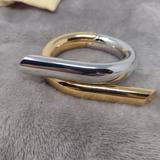Louis Vuitton Jewelry | Louis Vuitton Authentic Gold Palladium Plated Mp1516 Hinge Twist Bracelet Rare | Color: Gold/Silver | Size: Os