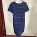 J. Crew Dresses | J Crew Dress Size 6 Relaxed Printed Pocket Straight Silhouette Item G9699 Plaids | Color: Blue | Size: 6