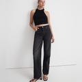 Madewell Jeans | Madewell Petite Low-Slung Straight Jeans Size 27p | Color: Black | Size: 27p