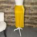 Anthropologie Skirts | Anthropology Velvet Midi Skirt Nwt | Color: Gold | Size: Xs