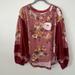 Free People Tops | Free People Nwt Moroccan Spice Combo Floral Waffle Long Sleeve Top | Color: Orange/Red | Size: Xs
