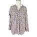 J. Crew Tops | J Crew X Liberty Fabric Womens Ditsy Floral Long Sleeve Blouse Size 4 Cotton | Color: Blue/Red | Size: 4