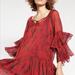 Free People Dresses | Free People Sunsetter Red Tiered Mini Dress | Color: Red | Size: 2