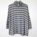 Anthropologie Sweaters | Anthropologie Postmark Oversized Striped Swing Turtleneck Small | Color: Gray/White | Size: S