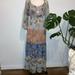 Anthropologie Dresses | Anthropologie Bohemian Long Floral Dress S | Color: Blue/Orange | Size: S