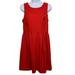 J. Crew Dresses | J. Crew Womens 8 Red Anytime Wool Dress Pleated Sleeveless Stretch | Color: Red | Size: 8