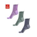 Wandersocken LASCANA ACTIVE Gr. 35-38, bunt (1 x grün, 1 beere, jeans) Damen Socken Sportsocken