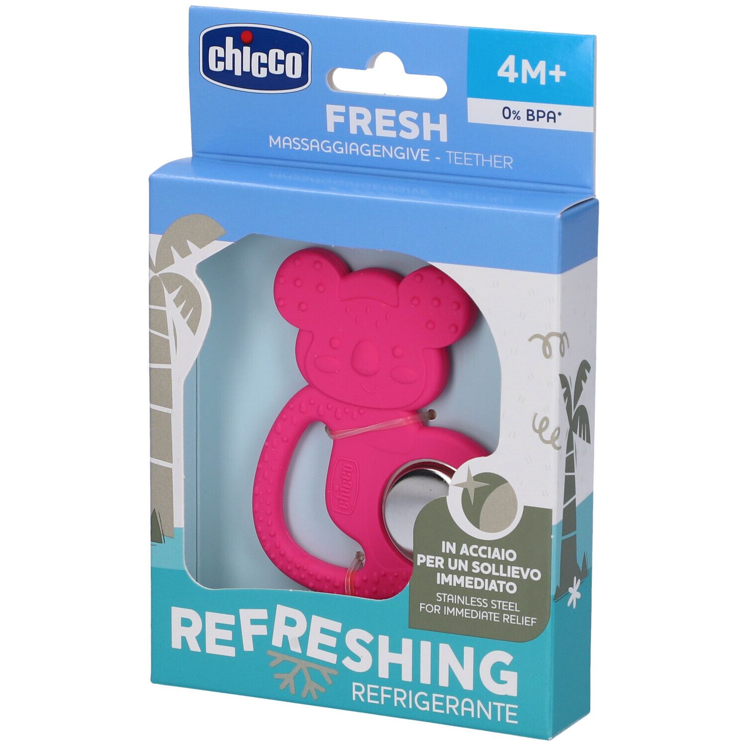 Chicco Fresh Massaggiagengive Bambina in Acciaio 1 pz Altro