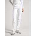 Slim-fit-Jeans PEPE JEANS "SLIM HW" Gr. 27, Länge 30, weiß (optic white) Damen Jeans Röhrenjeans