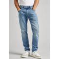 Tapered-fit-Jeans PEPE JEANS "TAPERED JEANS" Gr. 32, Länge 34, light used mn5 Herren Jeans Tapered-Jeans