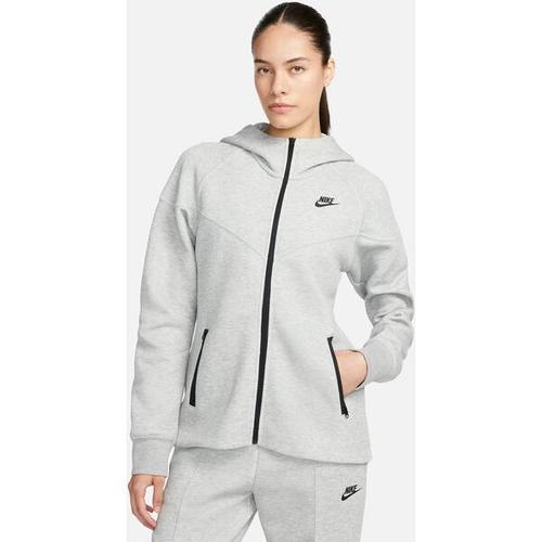 NIKE Damen Unterjacke W NSW TCH FLC WR FZ HDY, Größe XXL in Grau