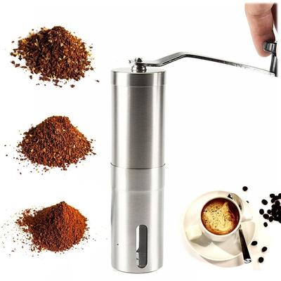 Portable Stainless Steel Manual Coffee Grinder with Crank