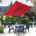 AOOLIMICS 10ft. x 6.5ft. Outdoor Patio Market Table Rectangle Umbrella