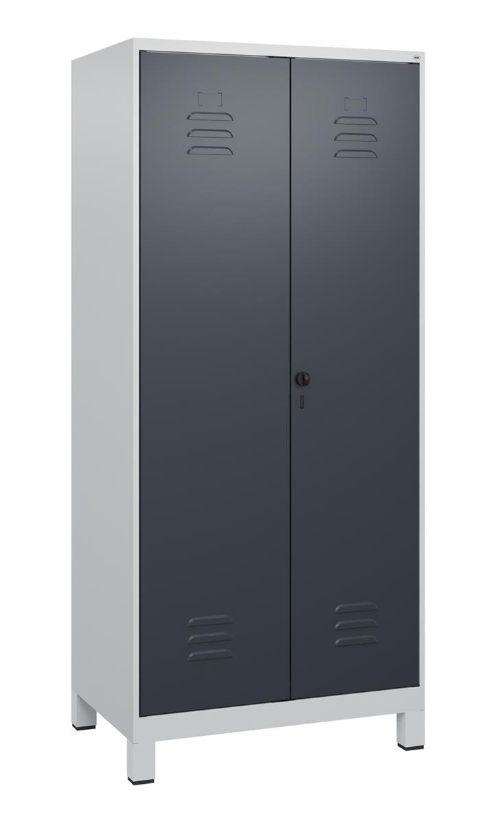 C+P PSA Doppel-Spind Classic PLUS, Füße, 2 Abteile, 1800x800x500mm, 7035/7016 Image
