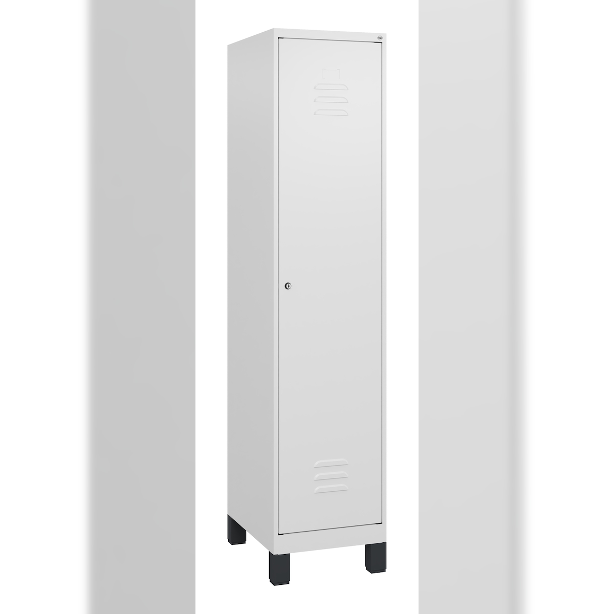 C+P Spind Classic PLUS, Füße, 1 Abteil, 1800x400x500mm, 9016/9016