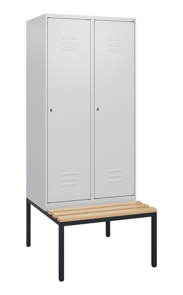 C+P Spind Classic PLUS, Bank, 2 Abteile, 1950x800x815mm, 7035/7035 Image