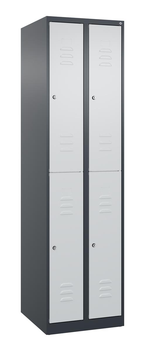 C+P Doppelstock-Spind Classic PLUS, 2 Abteile, 1850x500x500mm, 7016/7035 Image