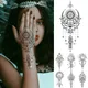 Autocollant de tatouage temporaire étanche Henna Mehndi Totem Flash lune étoile soleil doigts