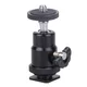 Aluminum Tripod Ball Head 1/4 Hot Shoe Adapter Metal Flash Tripod Bracket with Lock Camera