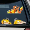 Pokemon Anime Aufkleber kleine Feuer Drachen erreichbar Ente Peek Auto Aufkleber wasserdichte Laptop