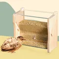 Parakeet Feeder Automatic Bird Food Dispenser Transparent Container for Cage No Mess Easy to Refill