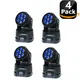 4PCS Moving Head 7x12W LED Light 4 IN 1 RGBW Professional Stage Effect 10/15DMX Wash Light for Disco