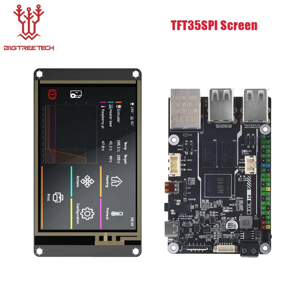 Bigtreetacétone écran tactile TFT35 éventuelles I V2.1 écran 3.5 pouces IO2Lil3D imprimante PI V1.2 pour BTT Mparquet M8P SafeP Board CB1 Klipper Board