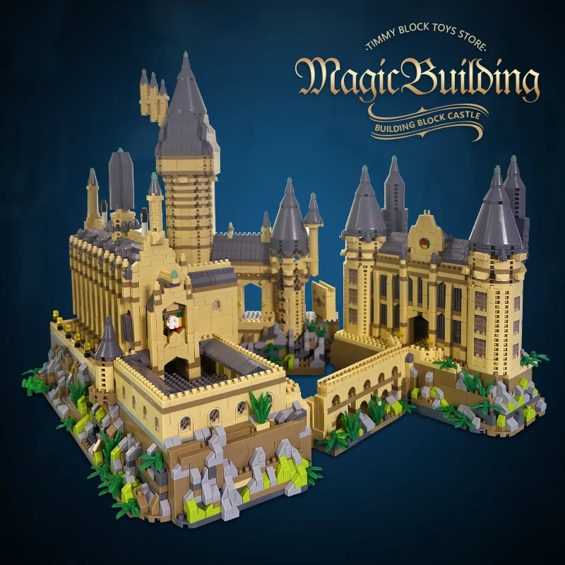 Klassische mittelalter liche magische Burg Bausteine Kits Moc Ziegel Spielzeug Geburtstags geschenke für Kinder Kind Erwachsene 3,5mm Mikro blöcke Sets Image