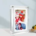 Acrylic Digital Photo Frame 5/7 Inch 1000mAh Vertical Display IPS Screen 2G Memory Battery Porta