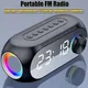 Portable Radio FM Receiver Bluetooth Speaker Surround Sound Music Player LED Night Light with Alarm