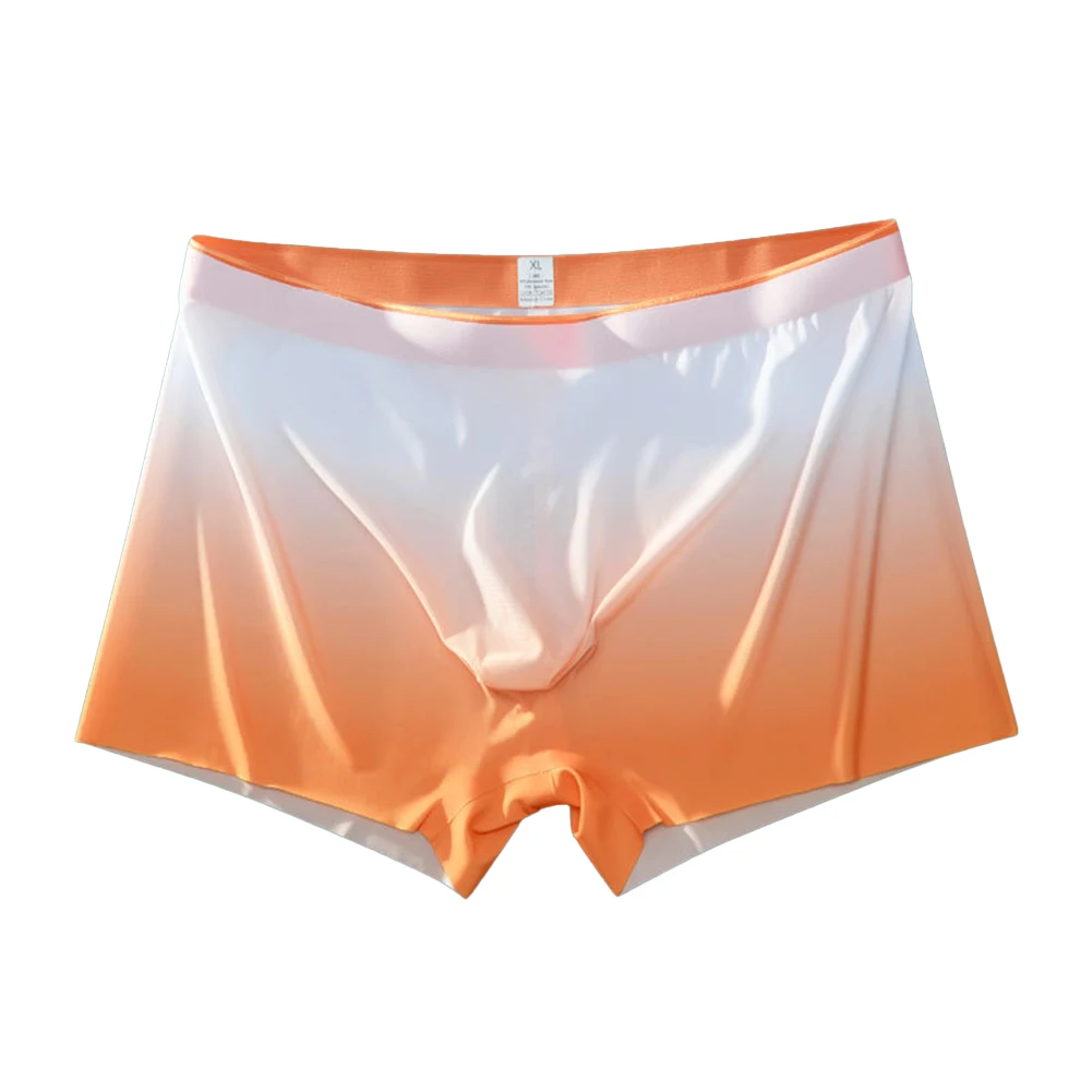 Sexy Männer Stämme Farbverlauf Eis Seide transparente Unterwäsche Unterhose atmungsaktive ultra dünne Boxershorts u konvexe Beutel Schlüpfer Slip Homm Image