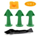 Prodrill 5Pcs Caulking Tool Kit Silicone Caulk Nozzle Applicator Finishing Set Grout Sealant Remover