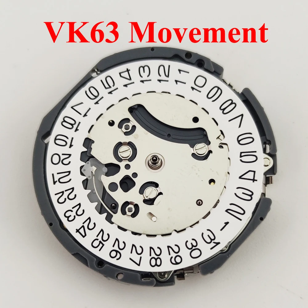 VK63 Quarzuhrwerk Datum 3-Uhr-Chronograph für VK63 Uhrwerk Uhren Reparaturwerkzeug Image