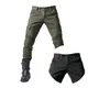 1Set Men's Motorcycle Jeans Trousers Breathable Wear-Resistant With 2 Pairs Of Hip And Knee