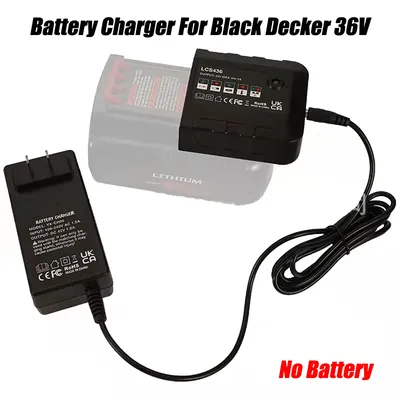 Lithium Battery Charger for Black Decker 36V 40V Li-ion Battery LBX1540 LBX2540 LBXR36 Fast Charging