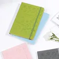 Cahier de recettes A5 vierge avec couverture en cuir PU élastique livre de journal écriture dans