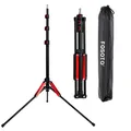 Fosoto FT-195 Red 1/4 Screw Folding Tripod Light Stand For Photo Studio Photography Softbox Video