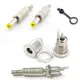 Silver Metal DC Power Male female socket Plug Jack Connector 5.5x2.1mm 5.5mm x 2.5mm with Spring